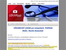 Tablet Screenshot of lekarpp.sk